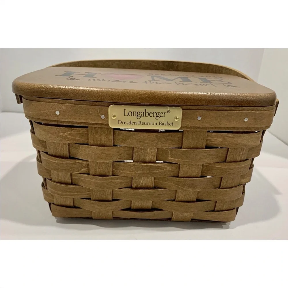 2015 Dresden Reunion Basket w Lid “Home is Where the Heart Is” Longaberger